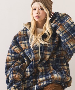 セール】ウール混シャギーチェックシャツジャケット（その他アウター