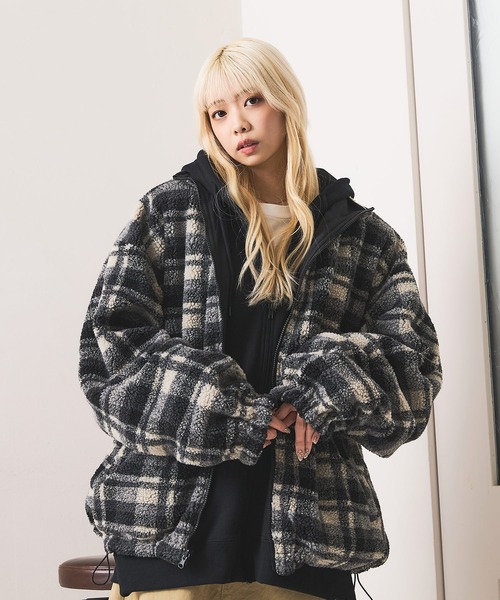 UNIIT（ユニット）の「【BRUDDA SHARK/ブラダシャーク】2Wayリバーシブル 両A面オーバーサイズ ブルゾン（ブルゾン・メンズ・ブラック/ホワイト・MEDIUM/LARGE）」の14枚目の写真