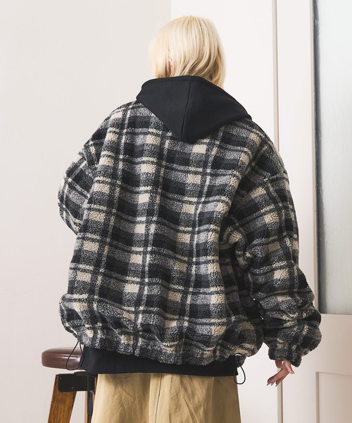 UNIIT（ユニット）の「【BRUDDA SHARK/ブラダシャーク】2Wayリバーシブル 両A面オーバーサイズ ブルゾン（ブルゾン・メンズ・ブラック/ホワイト・MEDIUM/LARGE）」の17枚目の写真