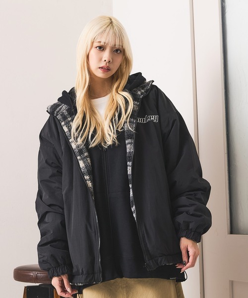 UNIIT（ユニット）の「【BRUDDA SHARK/ブラダシャーク】2Wayリバーシブル 両A面オーバーサイズ ブルゾン（ブルゾン・メンズ・ブラック/ホワイト・MEDIUM/LARGE）」の20枚目の写真