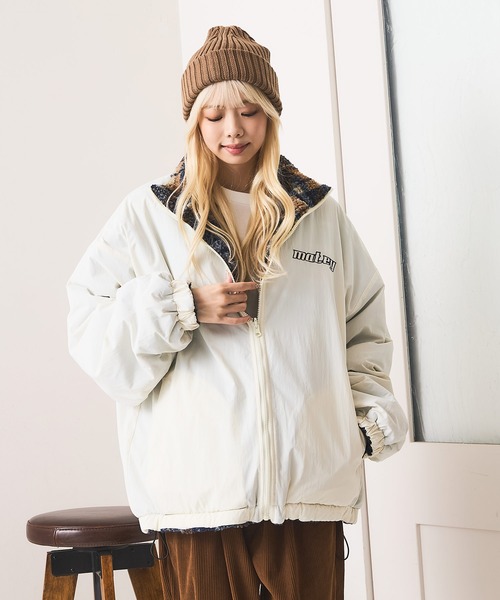 UNIIT（ユニット）の「【BRUDDA SHARK/ブラダシャーク】2Wayリバーシブル 両A面オーバーサイズ ブルゾン（ブルゾン・メンズ・ブラック/ホワイト・MEDIUM/LARGE）」の10枚目の写真