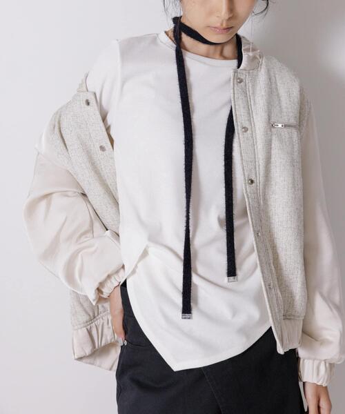 URBAN RESEARCH ROSSO WOMEN(アーバンリサーチ ロッソ)の「CHIGNON フラフィーワイドチョーカー(ネックレス・レディース・ブラック系その他/ボルドー・FREE)」の1枚目の写真
