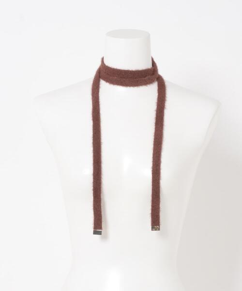 URBAN RESEARCH ROSSO WOMEN(アーバンリサーチ ロッソ)の「CHIGNON フラフィーワイドチョーカー(ネックレス・レディース・ブラック系その他/ボルドー・FREE)」の6枚目の写真