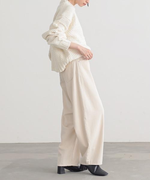 for/c(フォーシー)の「ランダム編みニットトップス【サスティナブル】(ニット/セーター・レディース・パープル/ブラウン/ネイビー/レッド/アイボリー・M/L)」の19枚目の写真