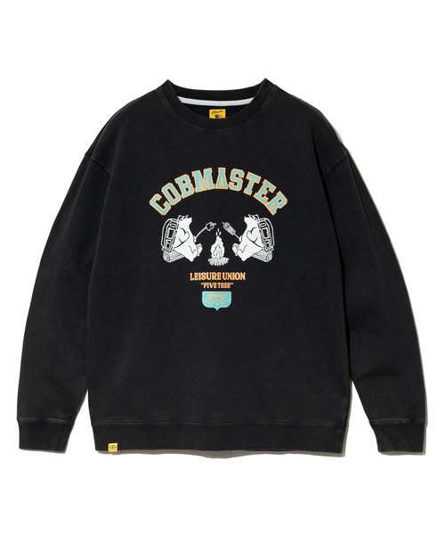 COBMASTER(コブマスター)の「裏毛パウダー加工クルースウェット(焚火クマ)(スウェット・メンズ・グリーン/オートミール/ブラック・MEDIUM/LARGE/X-LARGE)」の9枚目の写真