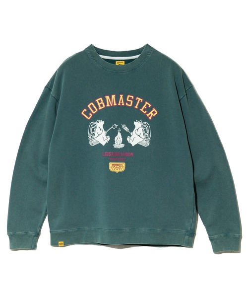 COBMASTER(コブマスター)の「裏毛パウダー加工クルースウェット(焚火クマ)(スウェット・メンズ・グリーン/オートミール/ブラック・MEDIUM/LARGE/X-LARGE)」の12枚目の写真