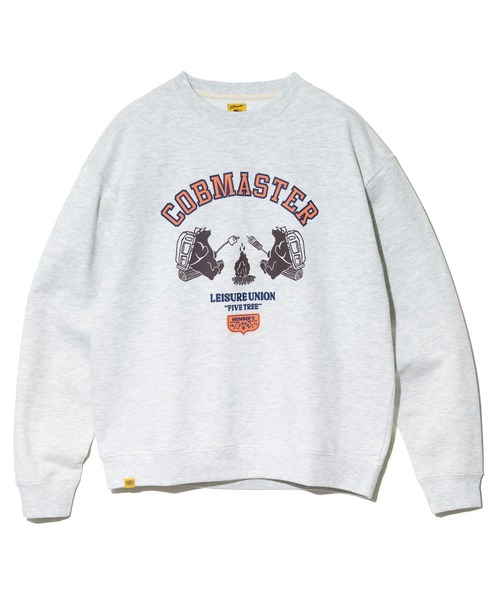 COBMASTER(コブマスター)の「裏毛パウダー加工クルースウェット(焚火クマ)(スウェット・メンズ・グリーン/オートミール/ブラック・MEDIUM/LARGE/X-LARGE)」の13枚目の写真