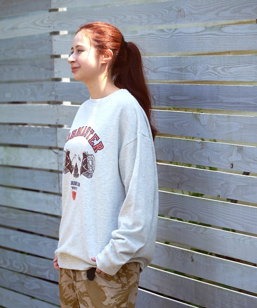 COBMASTER(コブマスター)の「裏毛パウダー加工クルースウェット(焚火クマ)(スウェット・メンズ・グリーン/オートミール/ブラック・MEDIUM/LARGE/X-LARGE)」の18枚目の写真