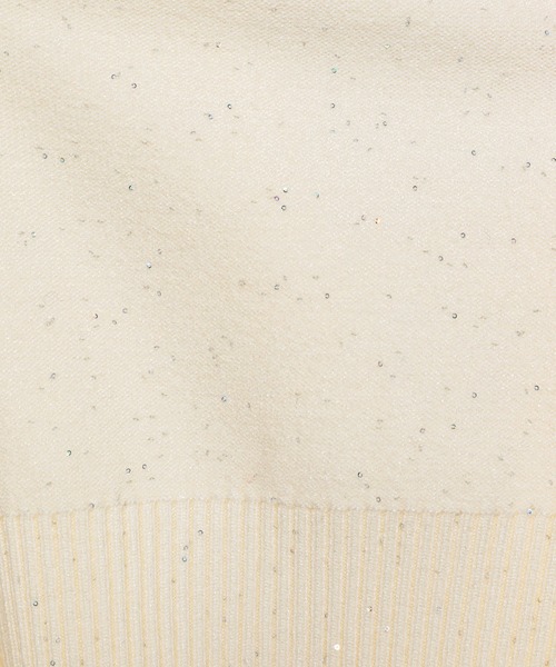 mysty woman（ミスティウーマン）の「マイクロスパンコールVニット　612426（ニット/セーター・レディース・モカ/ブラック/アイボリー・FREE）」の17枚目の写真