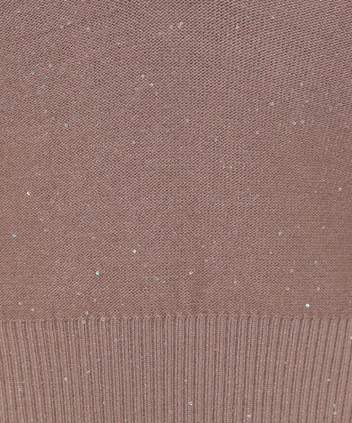 mysty woman（ミスティウーマン）の「マイクロスパンコールVニット　612426（ニット/セーター・レディース・モカ/ブラック/アイボリー・FREE）」の15枚目の写真