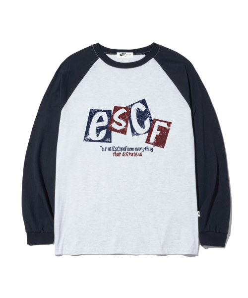 ESCAPEFROM(エスケープフロム)の「スクエアヴィンテージロゴプリントロングスリーブネイビー(Tシャツ/カットソー・レディース・その他・MEDIUM/LARGE/SMALL)」の1枚目の写真