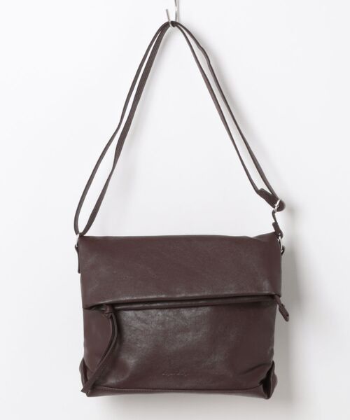 Legato Largo（レガートラルゴ）の「【Legato Largo】洗えるかばん フェイクレザークチオレショルダーバッグ〈ユニセックス〉（ショルダーバッグ・レディース・ダークブラウン/ブラック/アイボリー・FREE）」の17枚目の写真