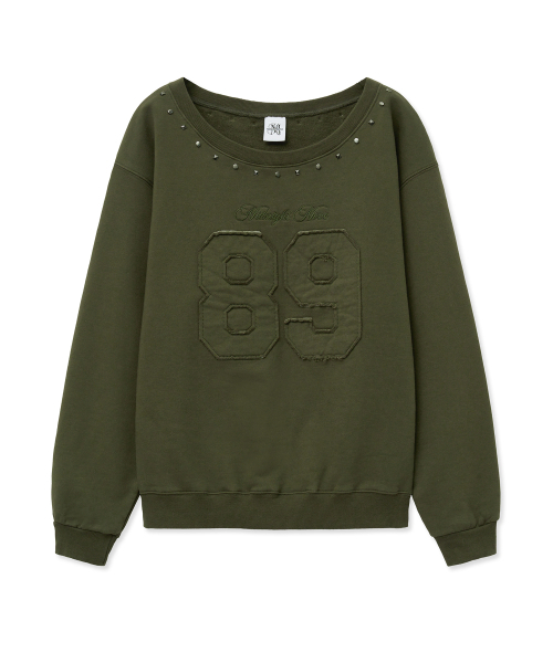 Midnight Move（ミッドナイトムーブ）の「89 rivet mtm [khaki]（スウェット・レディース・その他・FREE）」の2枚目の写真