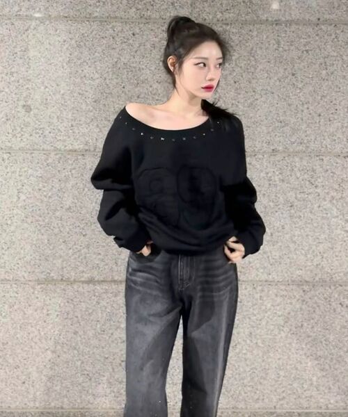 Midnight Move（ミッドナイトムーブ）の「89 rivet mtm [khaki]（スウェット・レディース・その他・FREE）」の5枚目の写真