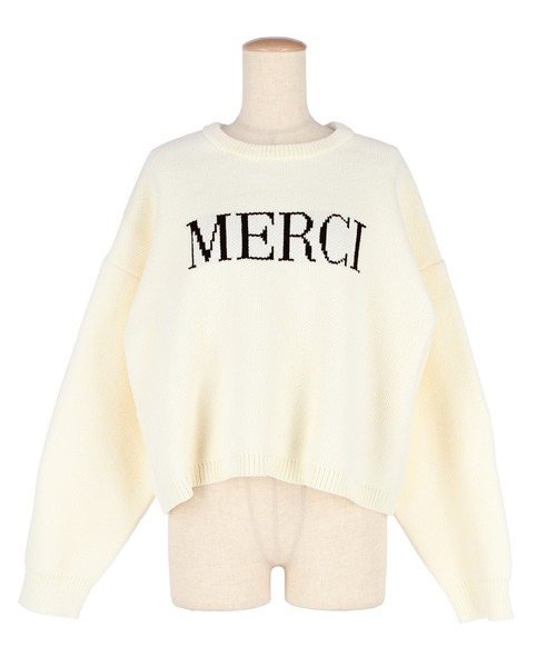 coca(coca)(コカ)の「ウォッシャブルモールニットロゴトップス(ニット/セーター・レディース・ネイビー/ホワイト・M/L)」の21枚目の写真