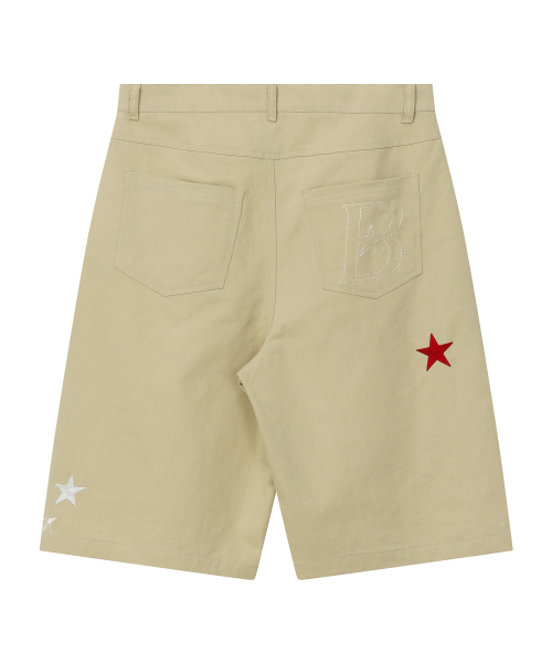 BAUF（バウフ）の「スタースymbolバミューダパンツ[ベージュ]（その他パンツ・レディース・その他・MEDIUM/LARGE）」の2枚目の写真