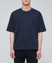 リラックスフィットクルーネックストリングTシャツ[ネイビー]