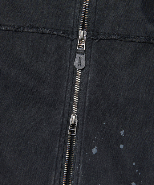 NOMANUAL(NOMANUAL)の「DETACHED PATCH HOODED ZIP-UP - WASHED BLACK(パーカー・レディース・その他・MEDIUM/LARGE/SMALL)」の5枚目の写真