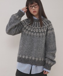 glitter nordic pattern knit / グリッターノルディック柄ニット