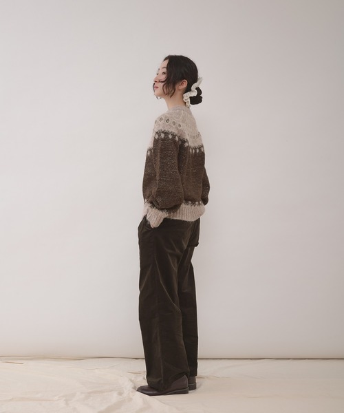 MUHET(ミュエータ)の「glitter nordic pattern knit / グリッターノルディック柄ニット(ニット/セーター・レディース・グレー/アイボリー/ブラウン/ネイビー・FREE)」の20枚目の写真