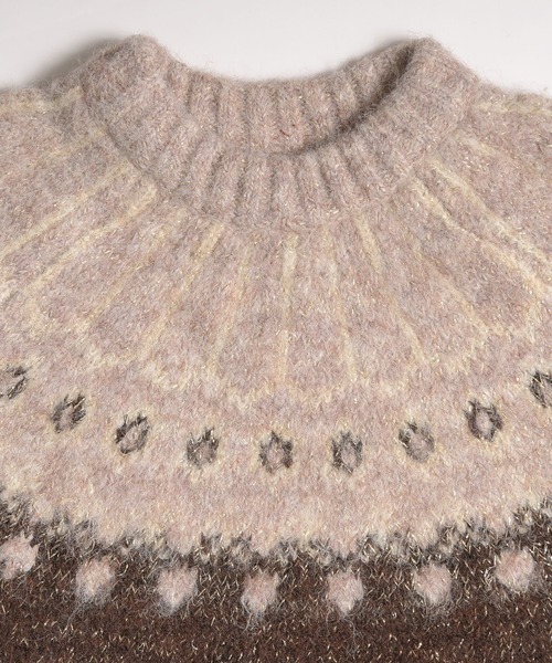 MUHET(ミュエータ)の「glitter nordic pattern knit / グリッターノルディック柄ニット(ニット/セーター・レディース・グレー/アイボリー/ブラウン/ネイビー・FREE)」の13枚目の写真