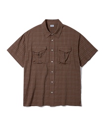 Verdnt（バーダント）の「ボリュームカーゴチェックシャツ【ブラウン】（シャツ/ブラウス）」