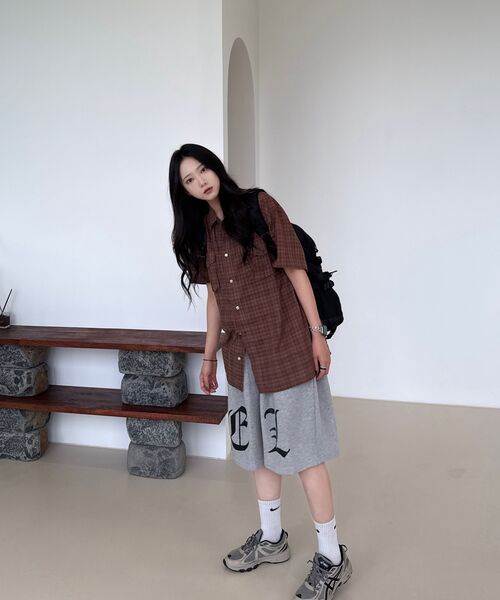Verdnt（バーダント）の「ボリュームカーゴチェックシャツ【ブラウン】（シャツ/ブラウス・レディース・ブラウン・SMALL/MEDIUM/LARGE）」の12枚目の写真