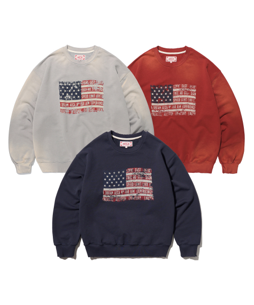 AECA(エイカ)の「EASY & FREE FLAG SWEAT SHIRTS-NAVY(スウェット・レディース・その他・LARGE/X-LARGE/SMALL/MEDIUM)」の18枚目の写真