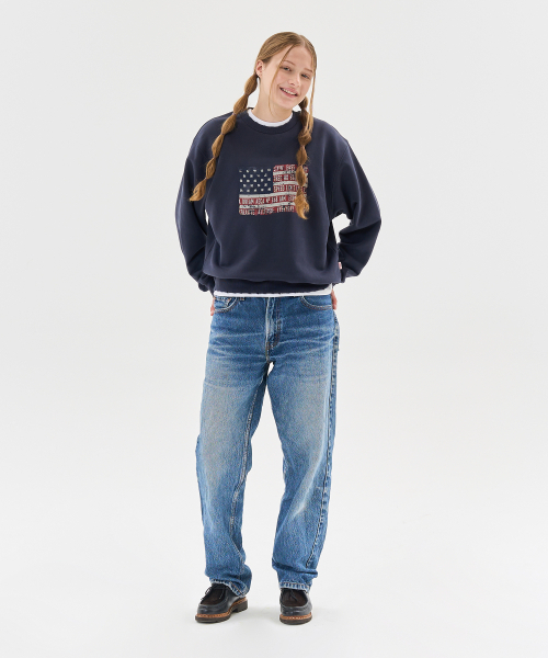 AECA(エイカ)の「EASY & FREE FLAG SWEAT SHIRTS-NAVY(スウェット・レディース・その他・LARGE/X-LARGE/SMALL/MEDIUM)」の19枚目の写真