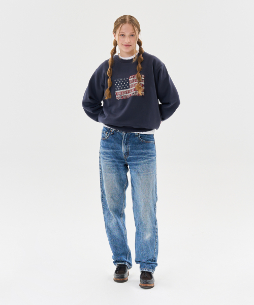 AECA(エイカ)の「EASY & FREE FLAG SWEAT SHIRTS-NAVY(スウェット・レディース・その他・LARGE/X-LARGE/SMALL/MEDIUM)」の20枚目の写真