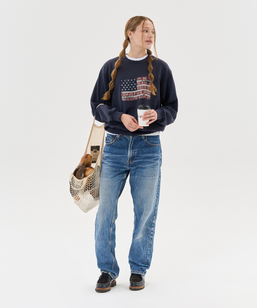 AECA(エイカ)の「EASY & FREE FLAG SWEAT SHIRTS-NAVY(スウェット・レディース・その他・LARGE/X-LARGE/SMALL/MEDIUM)」の22枚目の写真