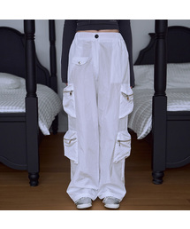 Two-way Nylon Pocket Pants [White]