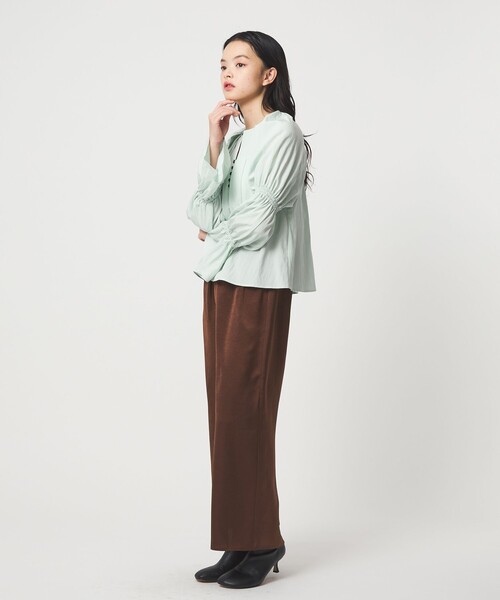 EMMEL REFINES(エメルリファインズ)の「<EMMEL REFINES>EM フロントボタン ソデシャーリング ブラウス(シャツ/ブラウス・レディース・ライム/クリーム/ライラック・FREE)」の16枚目の写真