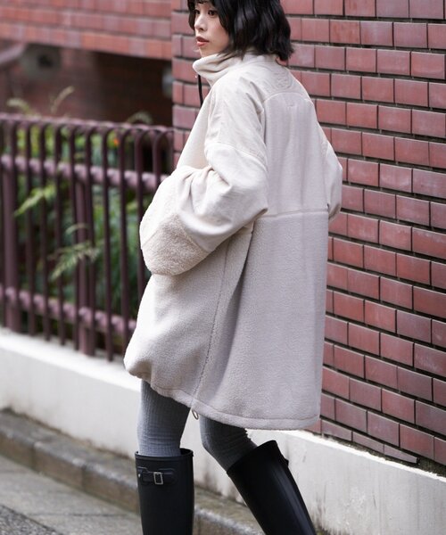 セール】【etsinta/エシンタ】リメイクフリースオーバージャケット