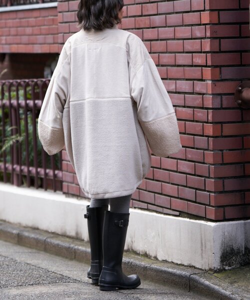 etsinta（エシンタ）の「【etsinta/エシンタ】リメイクフリースオーバージャケット（ブルゾン・レディース・ブラウン/チャコールグレー/アイボリー・ONE SIZE）」の21枚目の写真