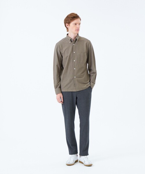 MACKINTOSH PHILOSOPHY（ﾏｯｷﾝﾄｯｼｭ ﾌｨﾛｿﾌｨｰ）の「シャンブレーネル スクエアボタンダウン（シャツ/ブラウス・メンズ・グレー系その他2/ネイビー/ベージュ系その他7/ホワイト・38/40/42）」の17枚目の写真