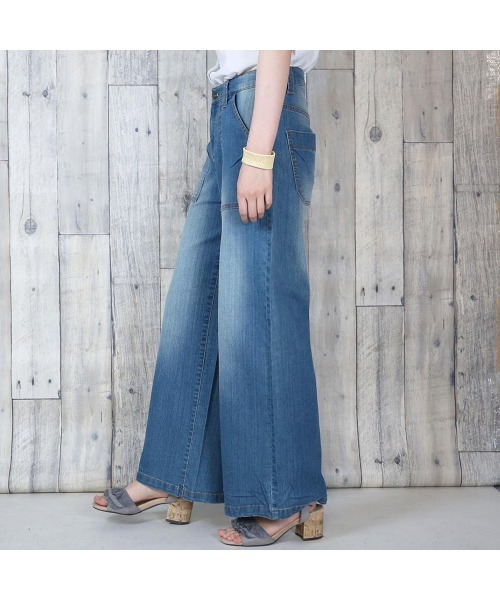 aity(アイティ)の「デニムワイドベイカーパンツ(デニムパンツ・レディース・ネイビー/ワンウォッシュ/ブルー・M/L/LL/3L/4L)」の12枚目の写真