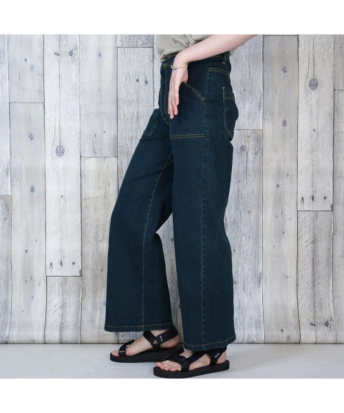 aity(アイティ)の「デニムワイドベイカーパンツ(デニムパンツ・レディース・ネイビー/ワンウォッシュ/ブルー・M/L/LL/3L/4L)」の18枚目の写真