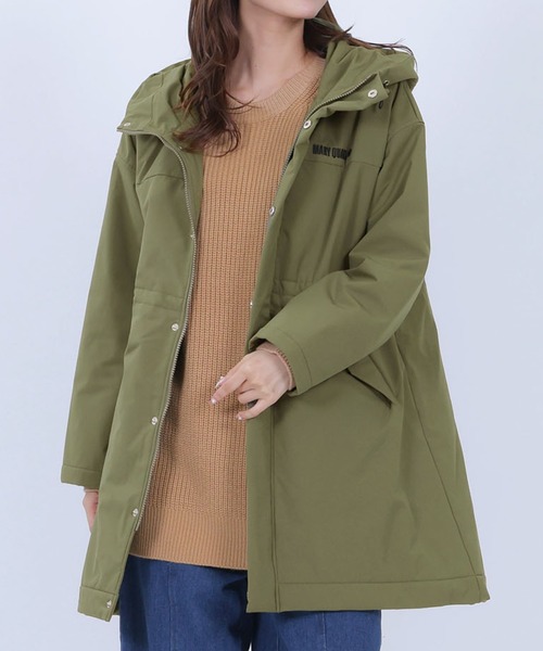 【新品タグ付】マリークワント ロングコート ジャケット Mサイズ ブラック MARY QUANT（マリークワント）の「デイジーボタンボンディング ロング