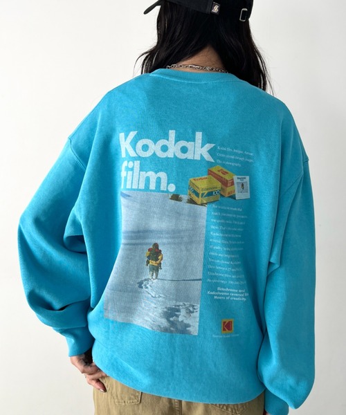 KODAK(コダック)の「【日本未発売/WEB限定】KODAK(コダック)/グラフィック プリント プルオーバー スウェットシャツ/Scenery graphic sweatshirt(スウェット・レディース・ピンク/ブラック/アイボリー/ブルー・M/L/XL)」の3枚目の写真