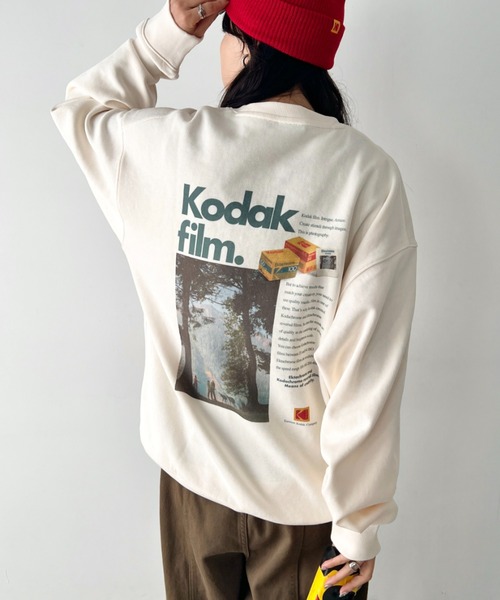 KODAK(コダック)の「【日本未発売/WEB限定】KODAK(コダック)/グラフィック プリント プルオーバー スウェットシャツ/Scenery graphic sweatshirt(スウェット・レディース・ピンク/ブラック/アイボリー/ブルー・M/L/XL)」の20枚目の写真
