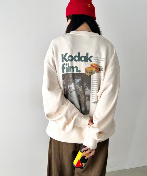 KODAK(コダック)の「【日本未発売/WEB限定】KODAK(コダック)/グラフィック プリント プルオーバー スウェットシャツ/Scenery graphic sweatshirt(スウェット・レディース・ピンク/ブラック/アイボリー/ブルー・M/L/XL)」の21枚目の写真