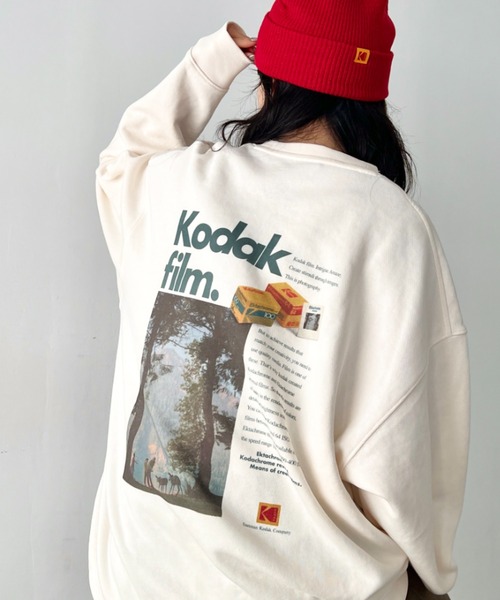 KODAK(コダック)の「【日本未発売/WEB限定】KODAK(コダック)/グラフィック プリント プルオーバー スウェットシャツ/Scenery graphic sweatshirt(スウェット・レディース・ピンク/ブラック/アイボリー/ブルー・M/L/XL)」の17枚目の写真