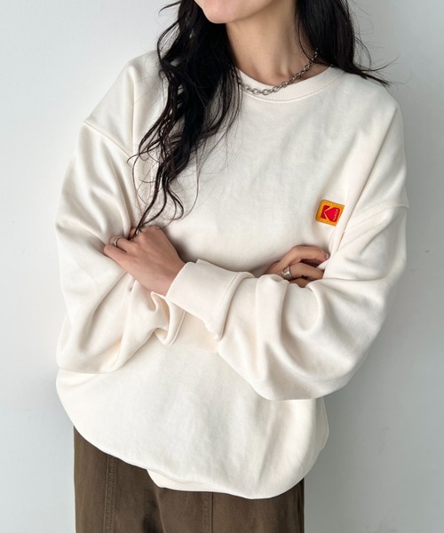 KODAK(コダック)の「【日本未発売/WEB限定】KODAK(コダック)/グラフィック プリント プルオーバー スウェットシャツ/Scenery graphic sweatshirt(スウェット・レディース・ピンク/ブラック/アイボリー/ブルー・M/L/XL)」の13枚目の写真