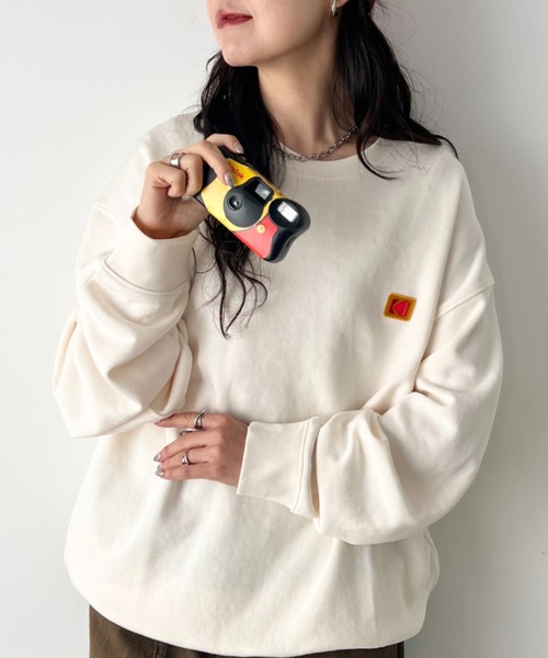 KODAK(コダック)の「【日本未発売/WEB限定】KODAK(コダック)/グラフィック プリント プルオーバー スウェットシャツ/Scenery graphic sweatshirt(スウェット・レディース・ピンク/ブラック/アイボリー/ブルー・M/L/XL)」の10枚目の写真