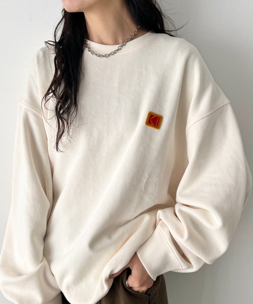KODAK(コダック)の「【日本未発売/WEB限定】KODAK(コダック)/グラフィック プリント プルオーバー スウェットシャツ/Scenery graphic sweatshirt(スウェット・レディース・ピンク/ブラック/アイボリー/ブルー・M/L/XL)」の9枚目の写真