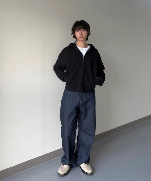 XERO（ゼロ）の「コアクロップフィンガーホールフードジップアップ[ブラック]（パーカー・レディース・その他・MEDIUM/LARGE）」の7枚目の写真