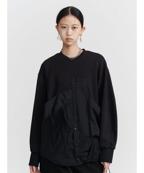 UN3D.（アンスリード）の「DECONSTRUCTION DOCKING TOP / ディコンストラクションドッキングトップ（Tシャツ/カットソー・レディース・ホワイト/ネイビー/その他1/ブラック・36/38）」の8枚目の写真