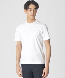 Paul Stuart（ポールスチュアート）の「【Nikkei magazine掲載】「Dress Tee Shirts」コットンスムースショートスリーブドレスTシャツ/半袖カットソー（Tシャツ/カットソー）」