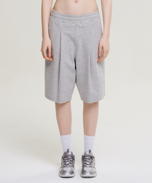 LAZYBEE(レイジービー)の「ワンタックジャイアントフィットフレッシュバミューダパンツ W メランジグレー(その他パンツ・レディース・グレー・SMALL/MEDIUM/LARGE/X-LARGE/XX-LARGE)」の10枚目の写真